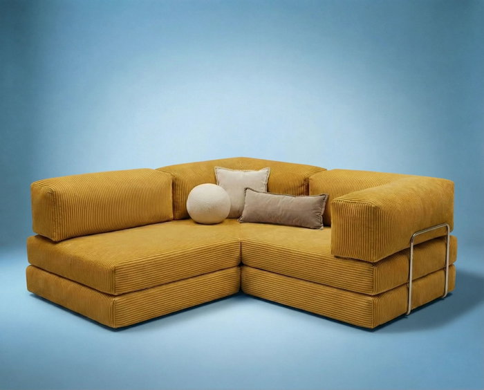 Atelier Del Sofa Kanyon - Sofá-Cama Esquinero Mostaza